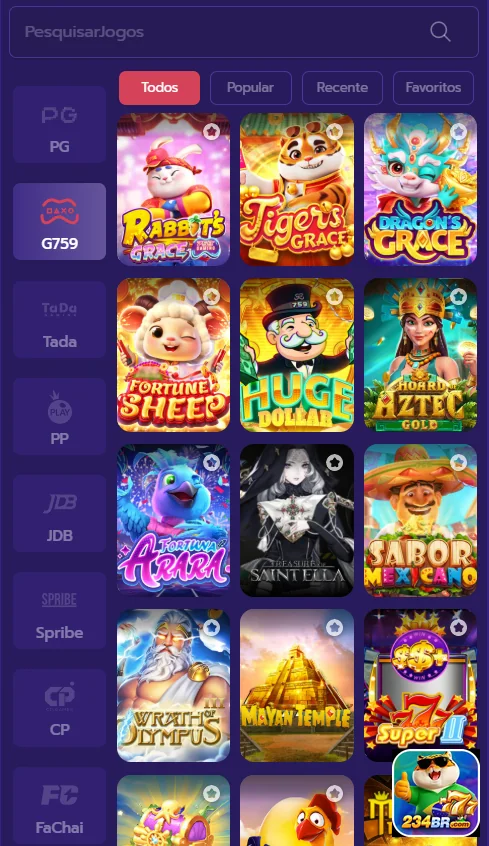 Ilustração de Variedade de Jogos de Slots