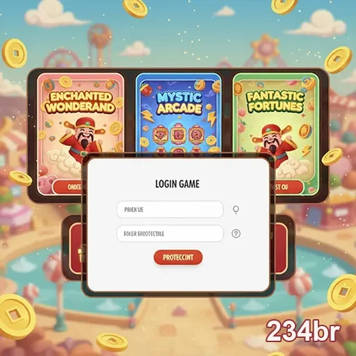 Ilustração de Diversão com Jogos de Slots